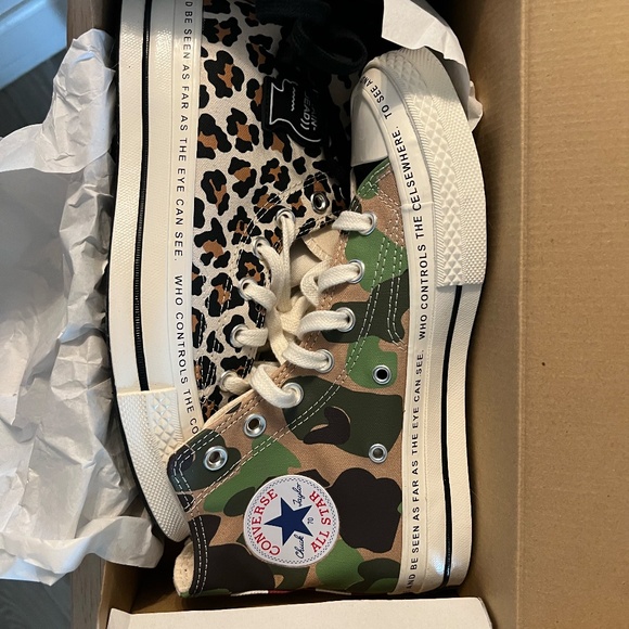 Brain Dead X Chuck Taylor (Converse) 70 HIGH - 'Mismatched Prints' (M6/W8) NWT - Picture 10 of 16